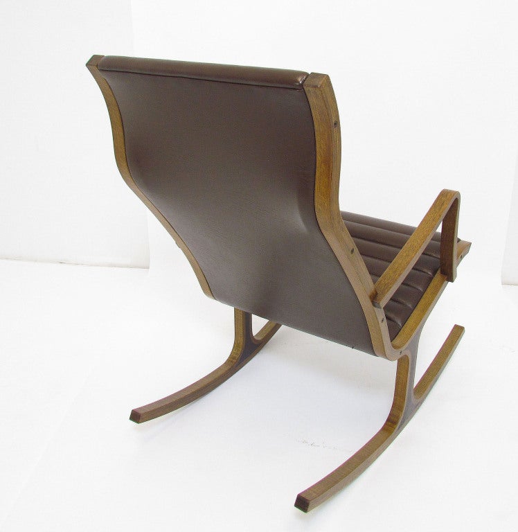 Mid-20th Century Sculptural Modernist Rocker,  Mitsumasa Sugasawa for Tendo Mokko