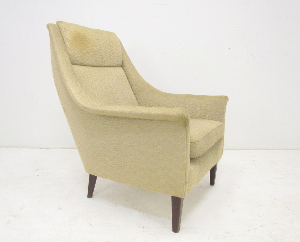 Danish Modern High Back Lounge Chair by G. Thams