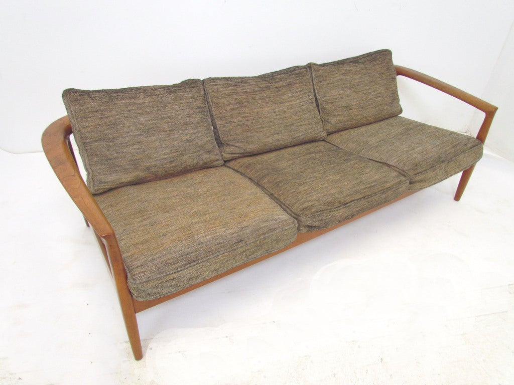 Danish Teak Sofa by Folke Ohlsson for Dux, ca. 1960s 3