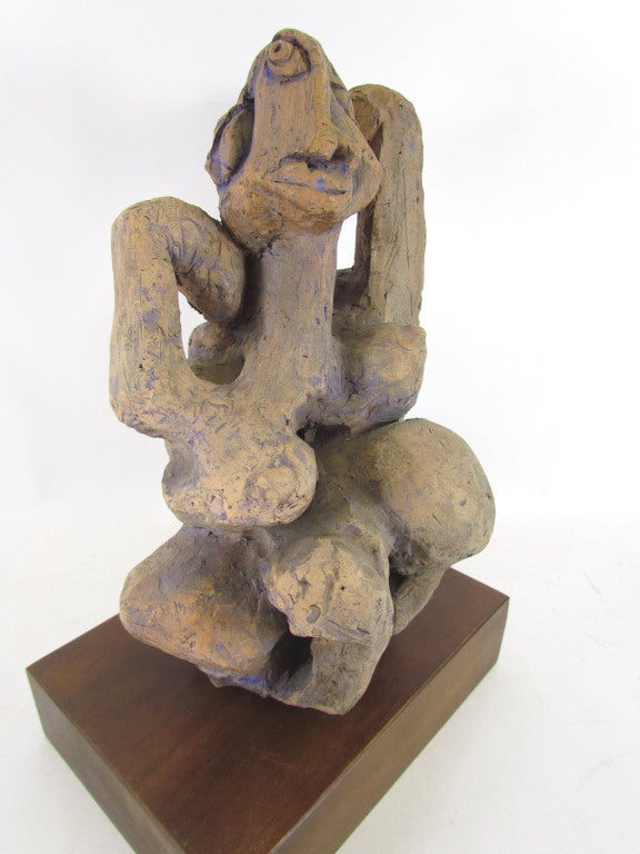 Mid-Century Modern Cubist Figural Nude Sculpture