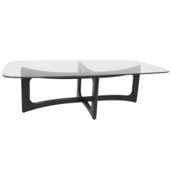 Sculptural Ebonized Wood Coffee Table by Adrian Pearsall
