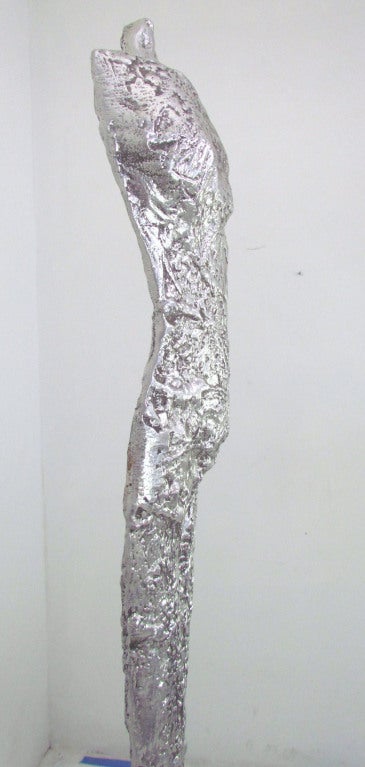 Late 20th Century Abstract Figural 3' Cast Aluminum Sculpture ca. 1970s