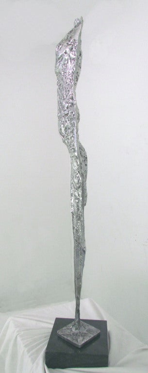 Abstract Figural 3' Cast Aluminum Sculpture ca. 1970s 1