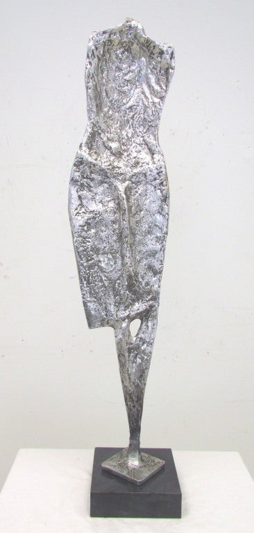 Abstract Figural 3' Cast Aluminum Sculpture ca. 1970s 2