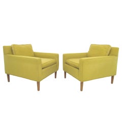 Pair of Low Slung Mid-Century Lounge Chairs