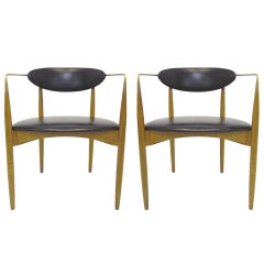 Pair of Danish Arm Chairs by Ib Kofod-Larsen