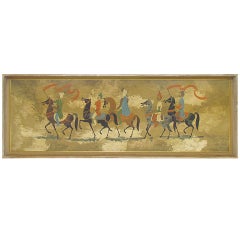 Monumental Sofa Size Decorative Painting ca. 1950s