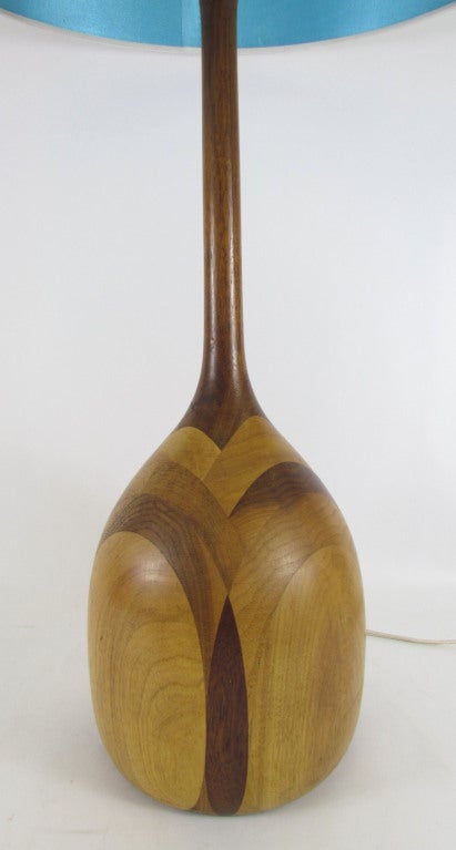 Studio-MadeTurned Wood Lamp, ca. 1960s