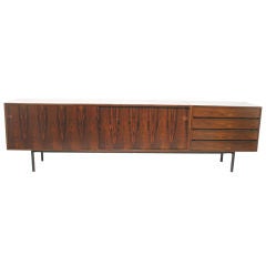 Unusual Nine Foot Rosewood Sideboard circa 1970s