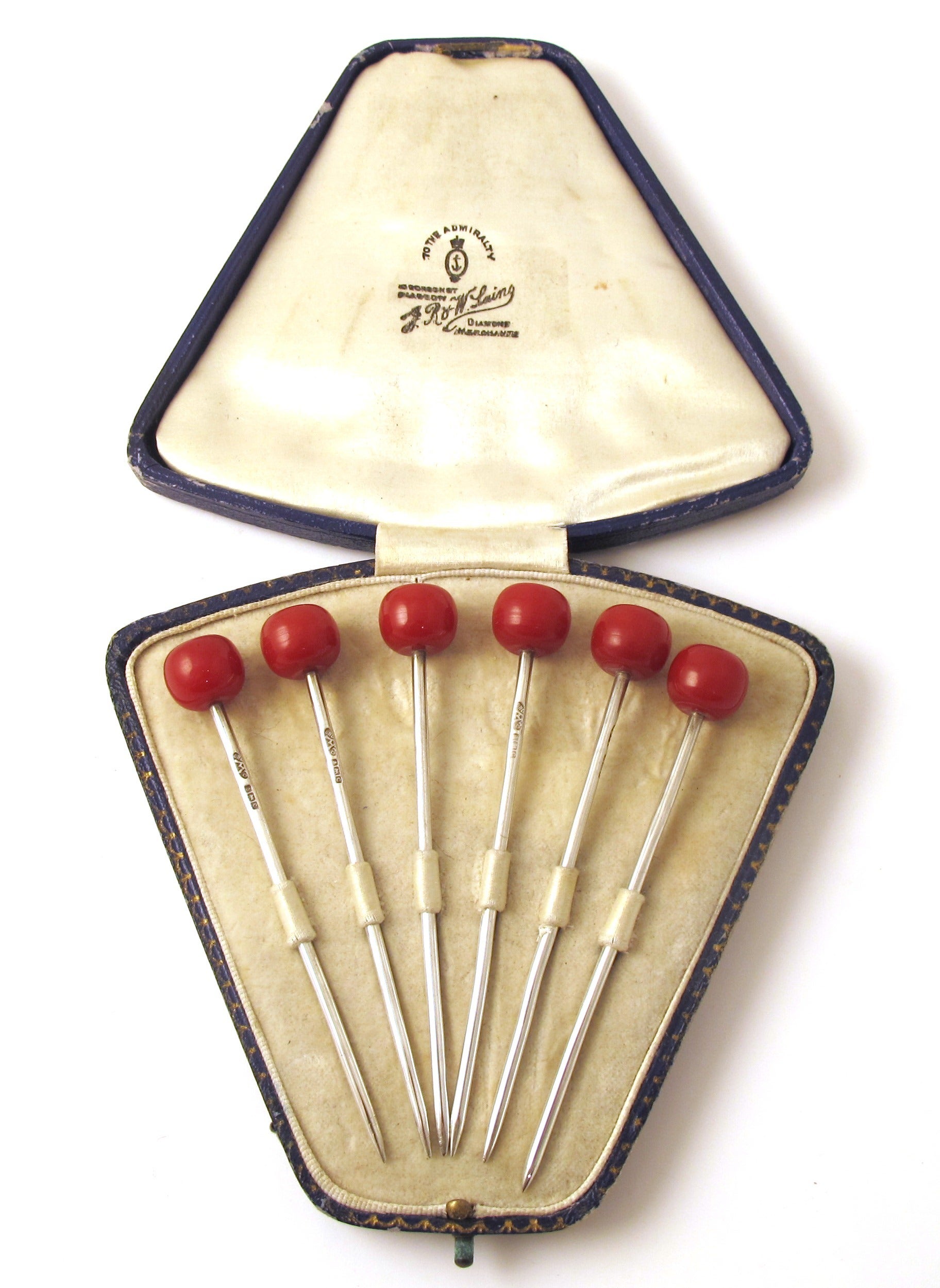 Art Deco Sterling Silver and Bakelite Cocktail Picks