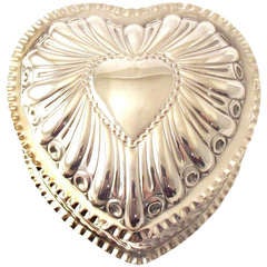 Victorian Sterling Silver Heart-Shaped Box