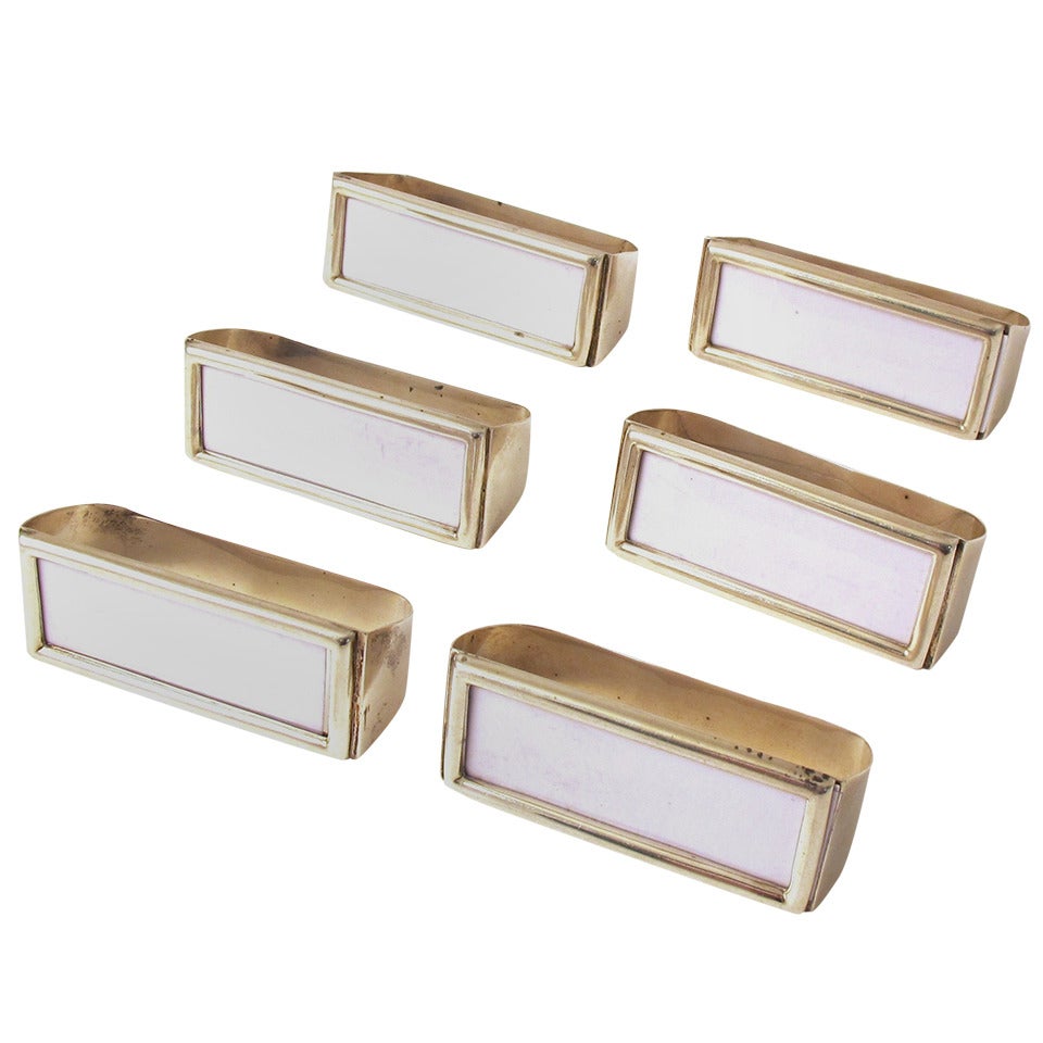 Art Deco Sterling Silver Napkin Rings