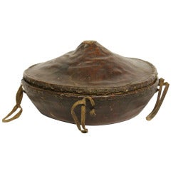 Vintage African Lidded Bread Basket