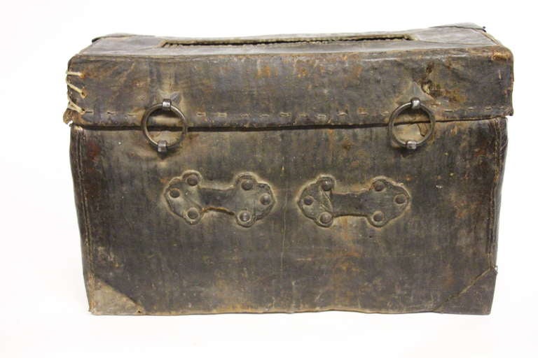 Central African African Leather Trunk