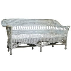 Arts & Crafts-Style Wicker Bench
