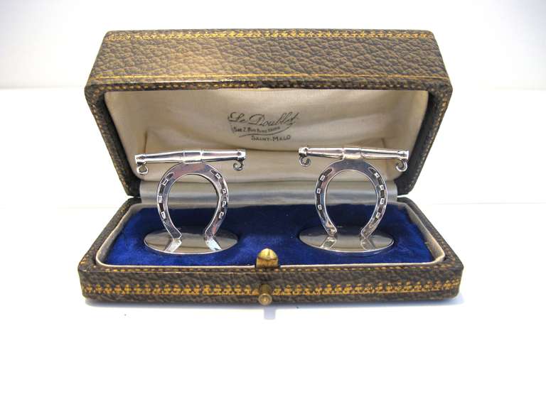 Turn of the Century Pair of Sterling Silver Menu-Holders