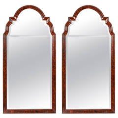 Pair of Queen Anne Style Painted Pier Mirrors 6
