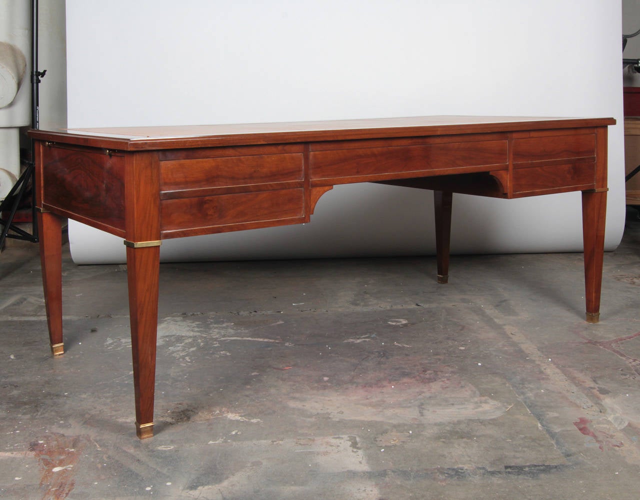 French 19th Century Directoire Style, Five-Drawer Mahogany Desk 7