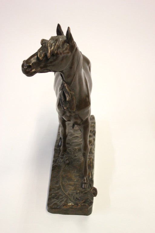 Bronze Horse by Leon Bureau In Good Condition In New York, NY
