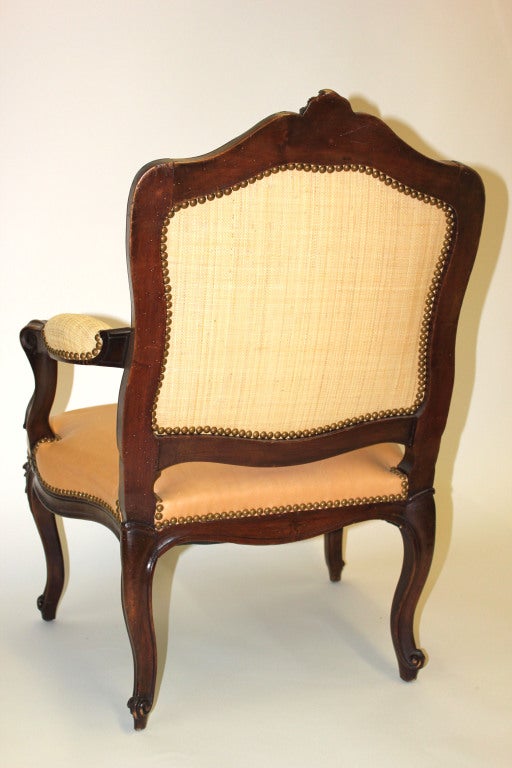 Pair of French Louis XV Style Fauteuil For Sale 3