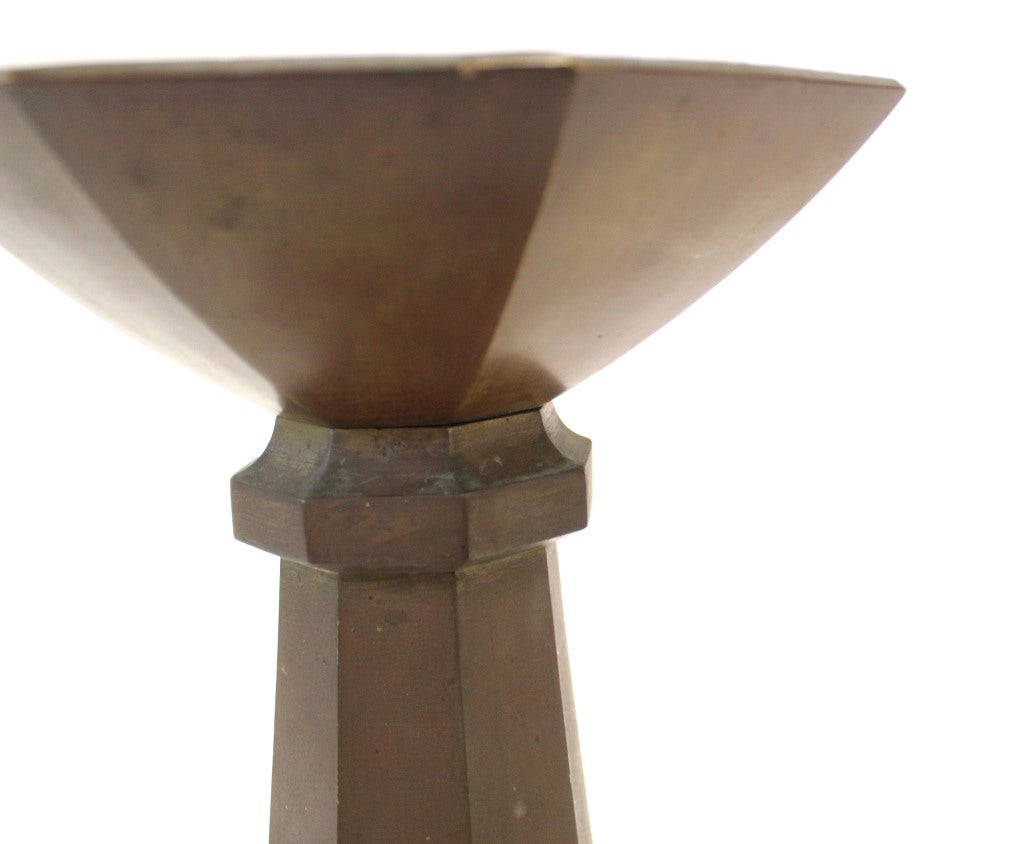 Single Metal Art Deco candleholder.

Not available for sale or to ship in the state of California.