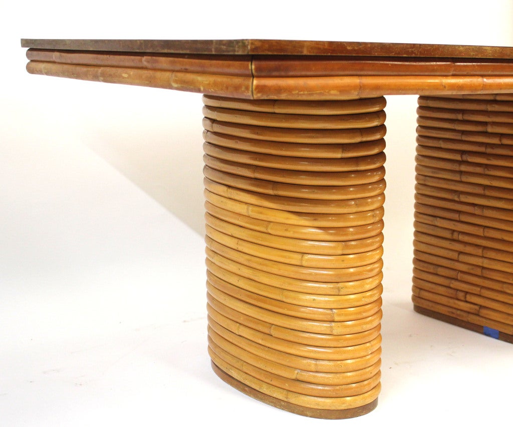 Paul Frankl Style Rattan Table 1
