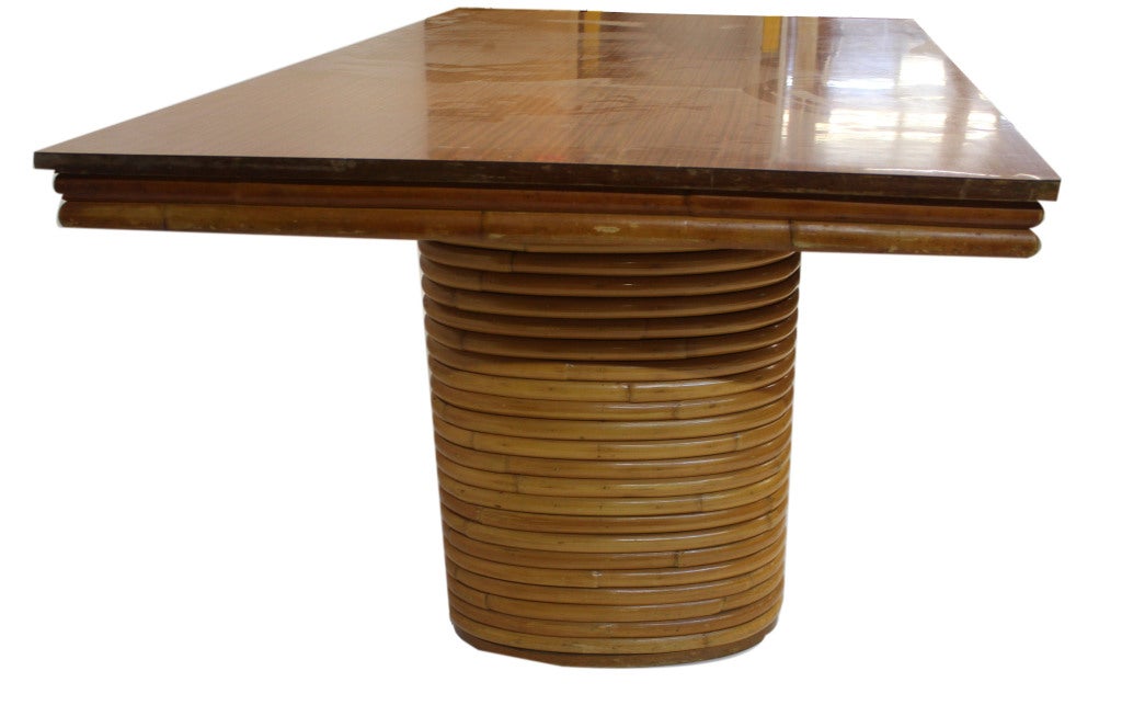 Paul Frankl Style Rattan Table 2