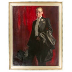 Early 20th Century Oil on Canvas Man in Tuxedo