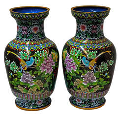 Pair of Colorful Chinese Vases
