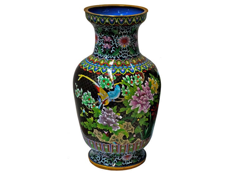Ceramic Pair of Colorful Chinese Vases