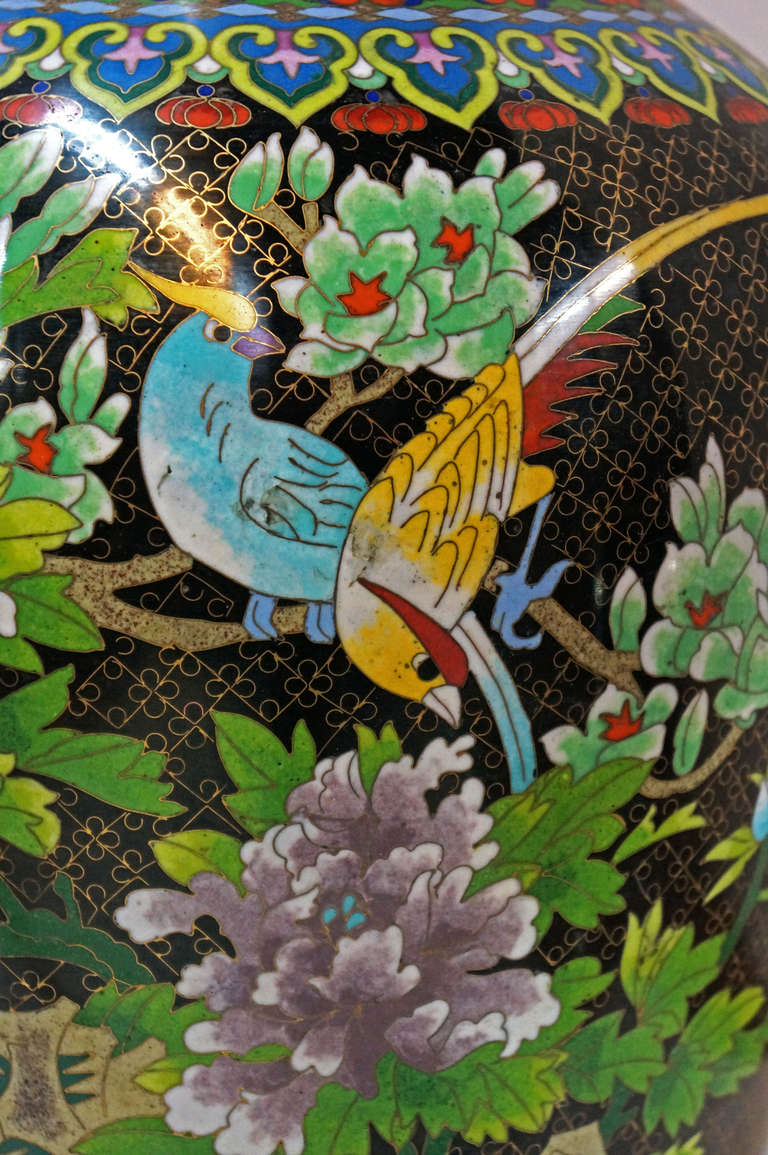 American Pair of Colorful Chinese Vases