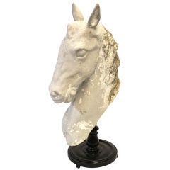 Paper Mache Horse Head Sculpture