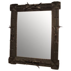 Unique Tramp Art Mirror