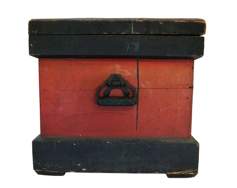 18th Century and Earlier Late 18th Century Trunk with Initials G.W.D