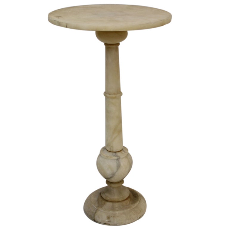 Marble Pedestal Table at 1stdibs