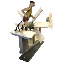 Folk Art Running Man Whirligig 5