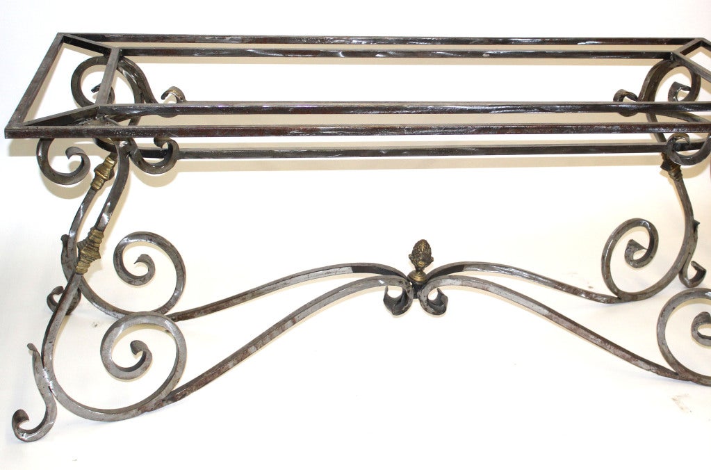 French Iron Scroll Table Base