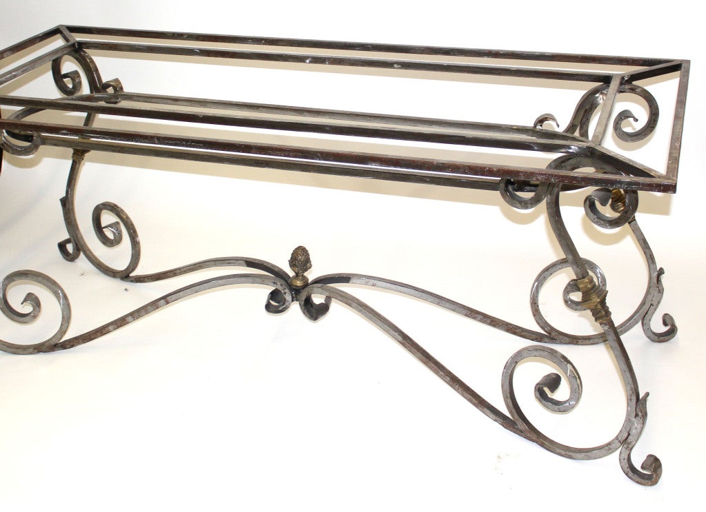 Iron Scroll Table Base In Good Condition In New York, NY