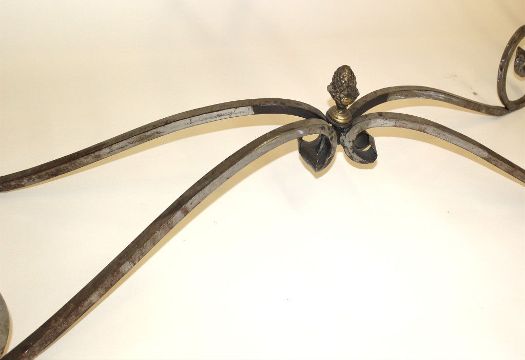 20th Century Iron Scroll Table Base