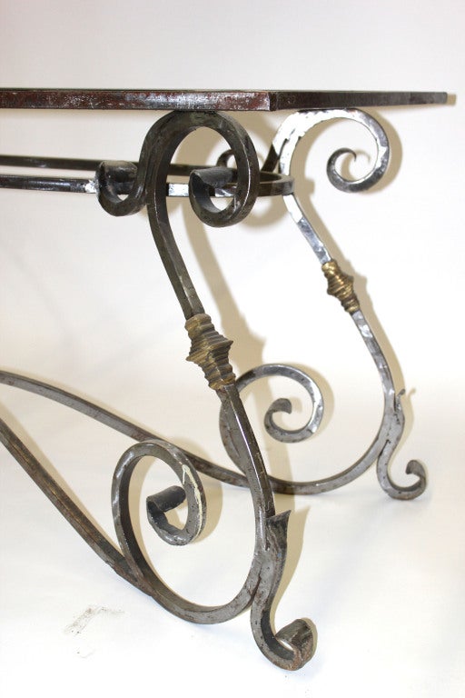 Wrought Iron Iron Scroll Table Base