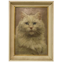 Study of a Cat by Farn Clausge Vintage Study of a Cat by Farn Clausge