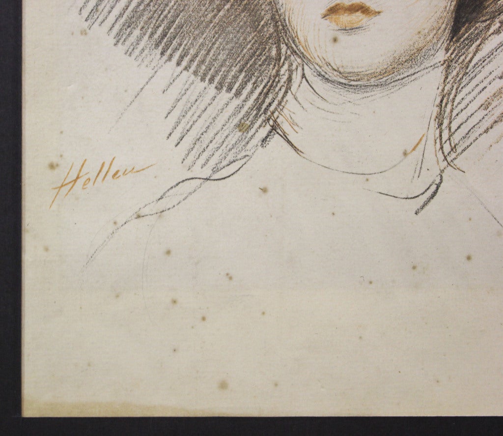 French Portrait of Artist's Daughter by Paul César Helleu For Sale