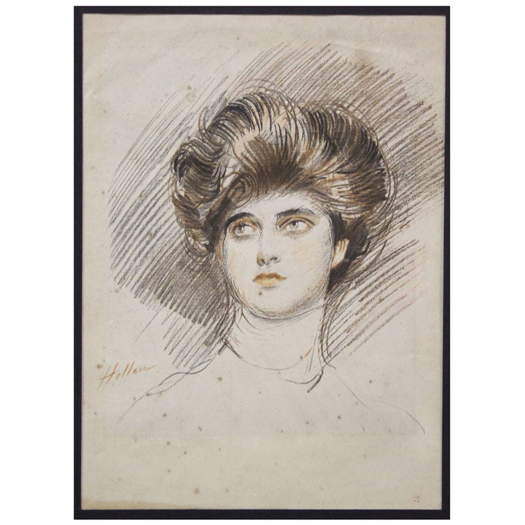 Portrait of Artist's Daughter by Paul César Helleu For Sale