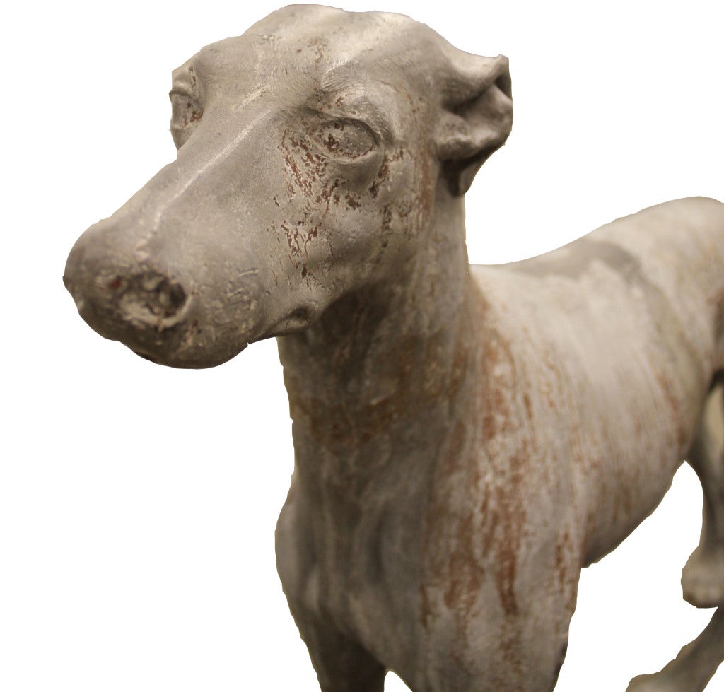 English life size cast whippet greyhound dog statue.

*Not available for sale or to ship in the state of California.