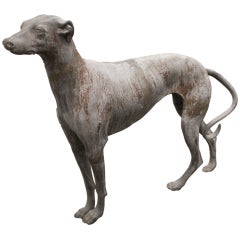 Cast Whippet Dog Statue