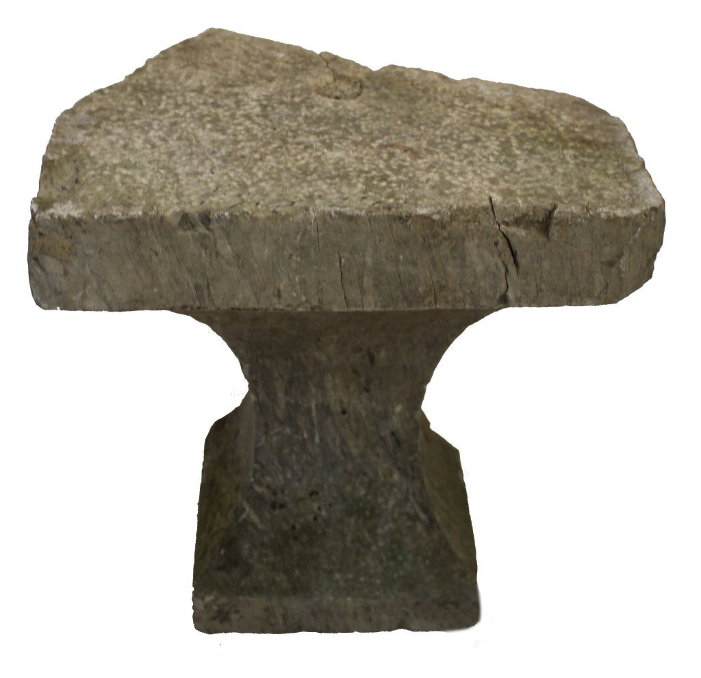 Set of Three Outdoor Concrete Pedestals at 1stdibs