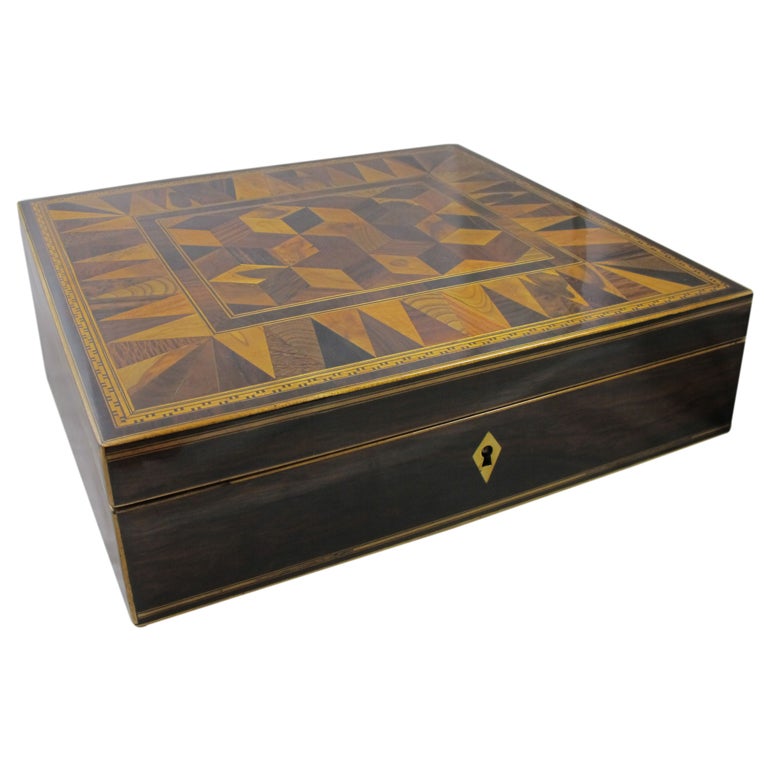 Georgian Tunbridge Ware Wooden Desk