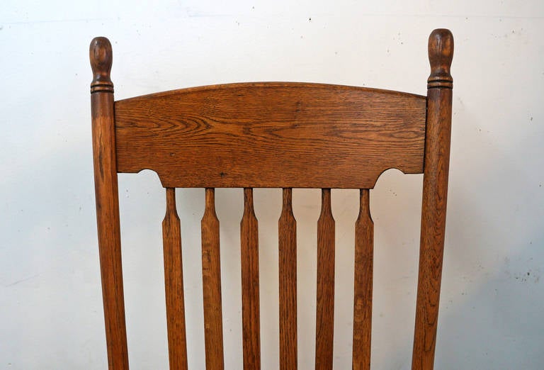 Set of six spindle back chairs created in the Shaker-style popular in the late 1800s.

*Not available for sale or to ship in the state of California.
