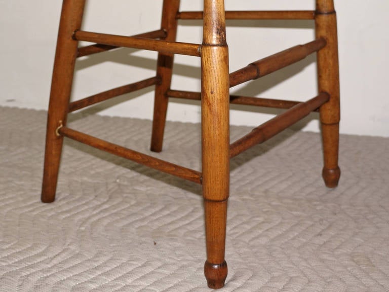 Wood Set of Six Shaker-Style Spindle Back Chairs