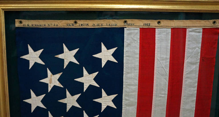 13-Star Brooklyn Navy Yard American Flag In Good Condition For Sale In New York, NY